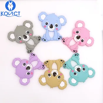 

kovict Koala Baby silicone Teether rodent BPA food Free Silicone Teething Nursing Pacifier Clip silicone beads