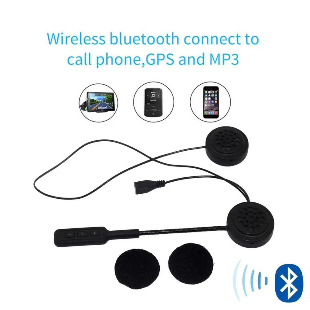 Мото шлем Bluetooth 5,0 Гарнитура Анти-помехи для мотоциклетного шлема для верховой езды Интерком мото свободные руки наушники MP3 колонки Мото шлем Bluetooth 5,0 Гарнитура Анти-помехи для мотоциклетного шлема для верховой езды Интерком мото свободные руки наушники MP3 колонки