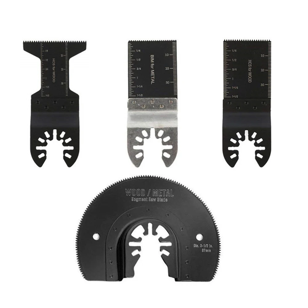 

4pcs/set Woodworking Renovator Durable Home Saw Blade Quick Install Oscillating Cutting Tools Multifunctional Industrial