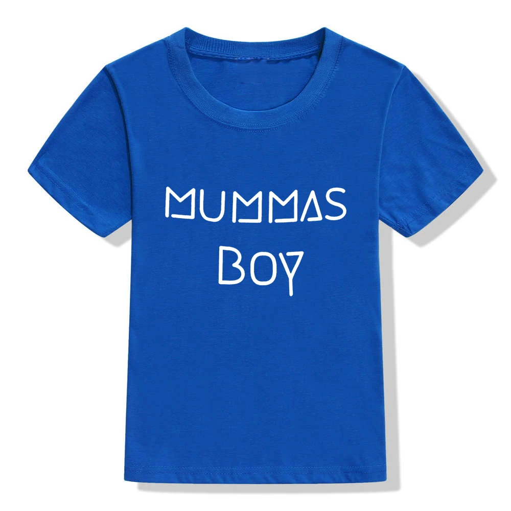 Mummas мальчик Дети для маленьких для мальчиков и девочек с надписью короткий рукав толстовка с круглым вырезом в повседневном стиле; свитер, пуловер, футболка верхняя одежда классные Стиль - Цвет: 43W7-KSTBU-