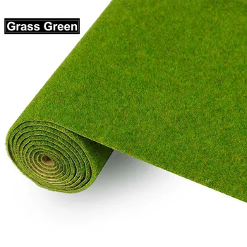 1pc/2pcs 0.4mX1m Grass Mat Grass Green 2mm Thick Artificial Lawn Carpet Model Architectural Layout CP138