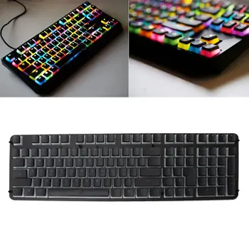

RGB 110 Keycaps ANSI Layout Add ISO PBT Pudding Double Skin Milk Shot Backlit Keycap With Keycap Storage Board For OEM Cherry MX