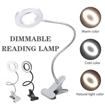 

AUWEUO LED Clip Table Lamp Reading Lamp USB Flexible Hose Desk Bedside Table Lamp Study Lamp Clip Type Dimmable Lighting Lamp