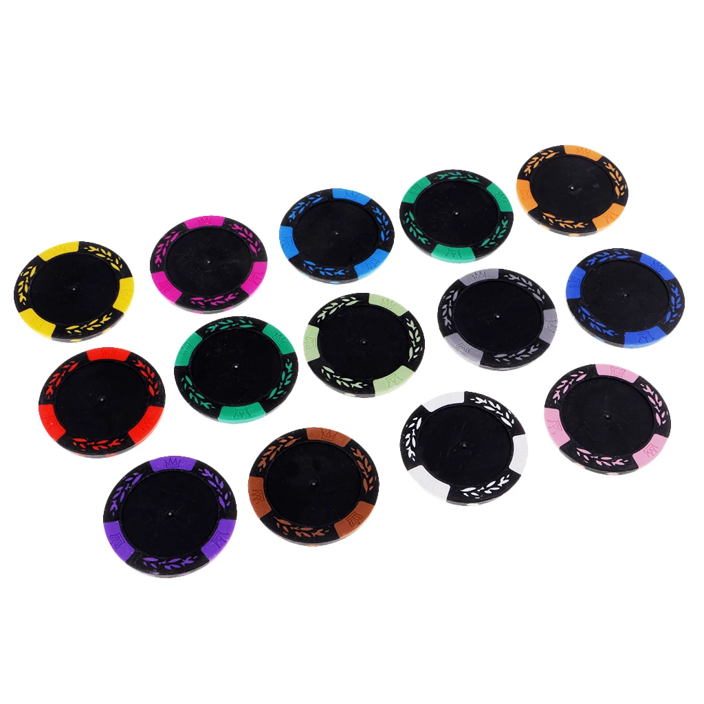 13pcs / Plastic Coins Poker Chips Kit For Table Game Home Casino Party
