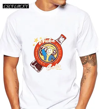 

2019 High Quality Newest Men's Drink Nuka Cola! Printed T-Shirt Short Sleeve Fashion Tops Summer Cool Tees