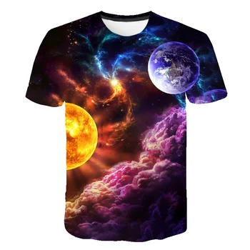 

3D Starry sky Anime baby boys T Shirts kids romantic Print Summer Tops boys clothes camisetas T-Shirt casual child street 4T-14T