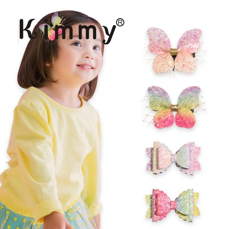 50pcs hot sale Hight quality Birthday Bows Hair Clips Pigtail Bows 2.5" Hair Bow