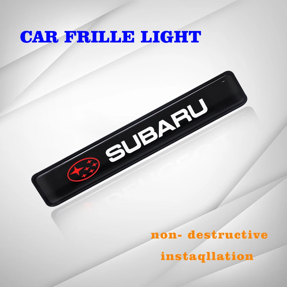 

1PCS ABS Chrome Car Front Grille Emblem LED Decorative Lights Styling For SUBARU FORESTER OUTBACK XV BRZ Impreza STI LEGACY WRX