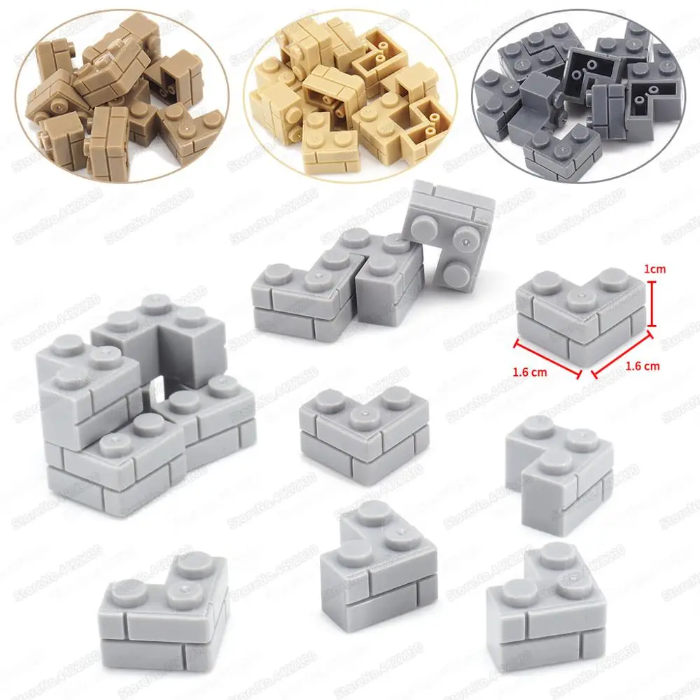 

Corner Brick 1x2x2 Building Block Corner Accessories Moc Military Technology City Figures Model Scenes Child Christmas Gift Toys