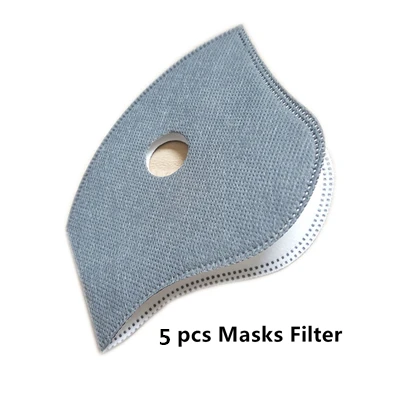 Горячее предложение, велосипедная маска для лица, висящая на ушах, для спорта на открытом воздухе, зимняя, MTB, Шоссейная, мотоциклетная, велосипедная маска, анти-загрязнения, велосипедная маска, 4 цвета - Цвет: 5pcs Filter