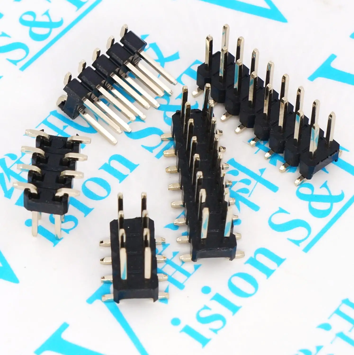 10 шт. SMD SMT 2*2/3/4/5/6/7/8/ 9/10/12/16/20/40/штырьковый сварочный разъем Шаг 1 27 мм стрейфен