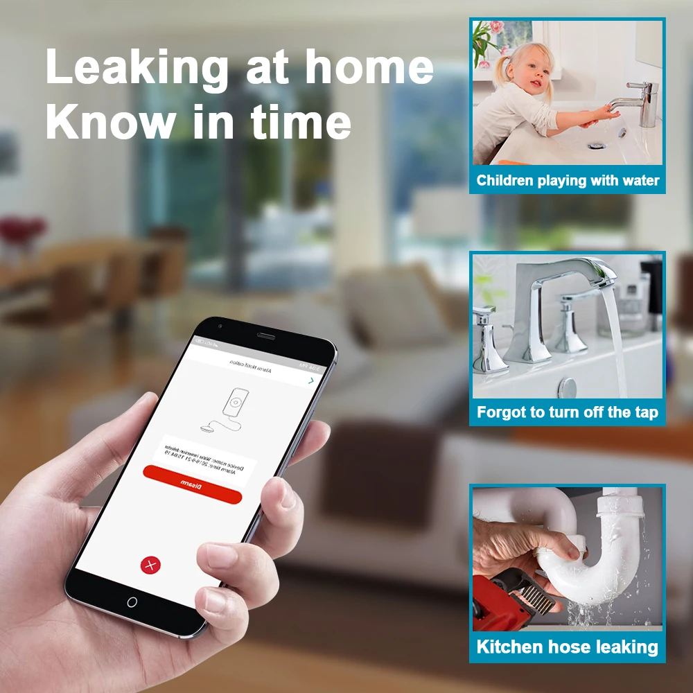 Умный датчик утечки воды HEIMAN Zigbee детектор перелива для системы умного дома zigbee
