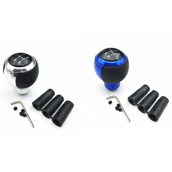 

Car Leather Personality Gear Shift Head Manual Gear Lever Knob Modified Handball Head Metal 5 Gears with Gears