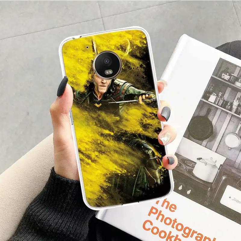 Локи Тор чехол для Motorola Moto G7 G6 G5S G5 E4 плюс G4 E5 играть X4 Мощность TPU с рисунком индивидуальная крышка телефона