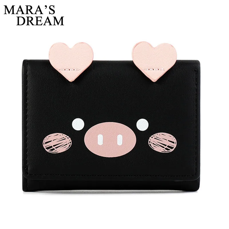 Mara's Dream, женский короткий кошелек, мультяшный милый студенческий 30%, Многоцветный кошелек, модный кошелек с пряжкой, поросенок