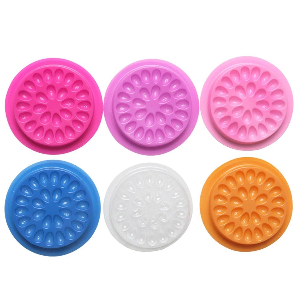 

5 Pcs Disposable Flower Shape Eyelash Extension Glue Holder Gasket Pads 6 Colors Eyelashes Adhesive Pallet Wholesale Dropshippin