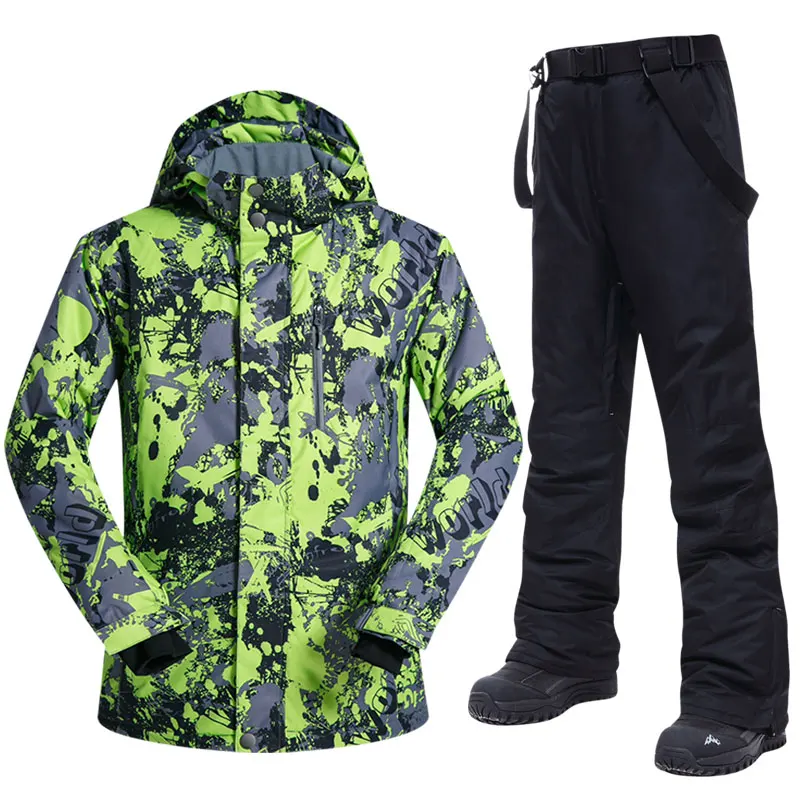 

2017 New High Quality Men Ski Suit Set Windproof Waterproof Warmth Snowboard Jackets And Pants Winter Snow Sportswear Clothing