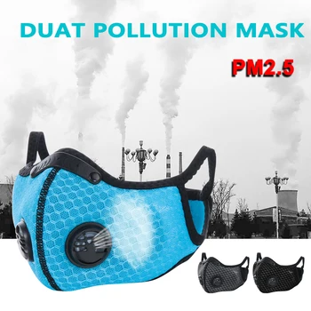 

Mouth Mask PM2.5 Anti Dust Pollution Smog Face Haze Filter Respirator Filtered Activated Carbon Earloop Face Masks