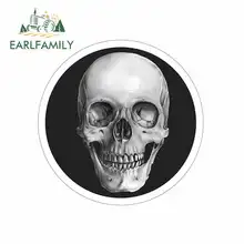 EARLFAMILY 13cm x 13cm for Skull Skeleton Bone Anime Funny Car Stickers RV VAN DIY Fine Decal Vinyl JDM Truck Car Accessories
