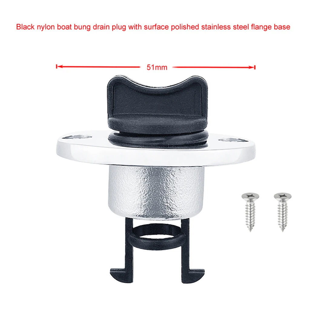 Kayak Marine Boat Stopper Bungs Drain Holes Nylone Captive Plug 25mm Yacht Dinghy Boat Drain Plug for Outboard Motor