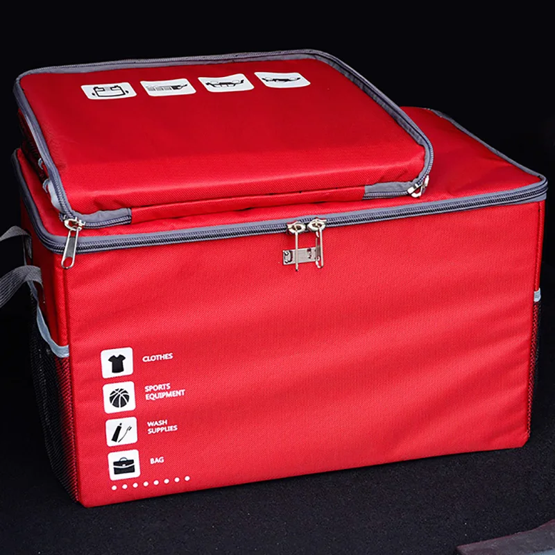High Quality PP Board Stowing Tidying Waterproof Car Trunk Organizer Foldable Storage Bag Cargo Storage Box Car Accessories