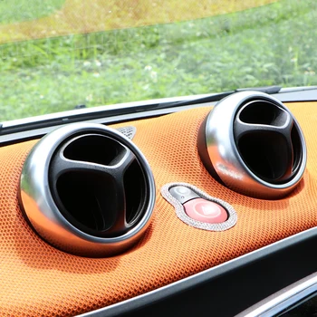 

4 Pcs/set ABS Chrome Car Interior Accessories Air Outlet Decoration Ring Stickers For New Smart 453 fortwo forfour