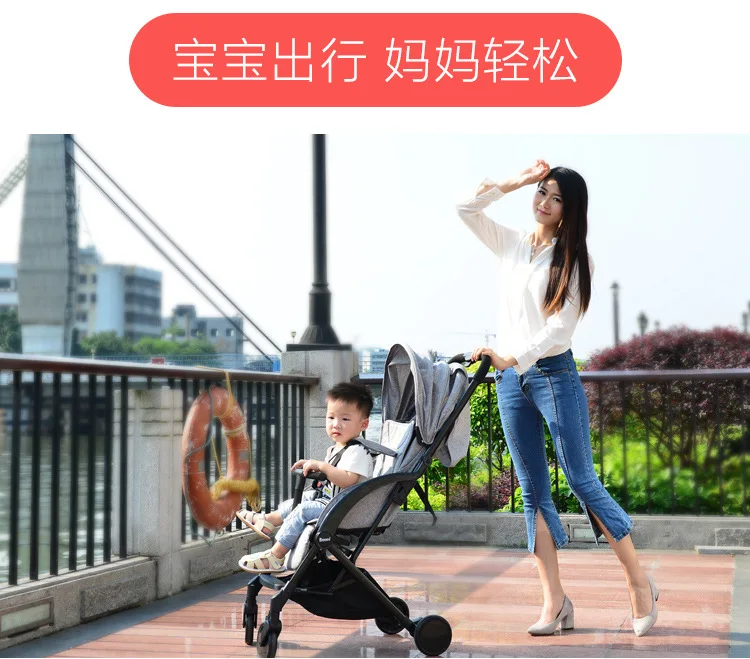 Роскошная детская коляска легкая ходьба складная дорожная система коляски для новорожденных детская тележка