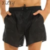 Transparent Swimwear Mens Swim Shorts Sexy Solid Drawstring Quick Dry Beach Shorts Man Swimming Trunks with Bulit-in Mesh Briefs 1