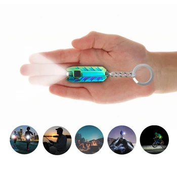 

LED Rechargeable Flashlight 3 Modes Torch Zinc Alloy Metal Waterproof Powerful Outdoor Camping Lamp with Keychain