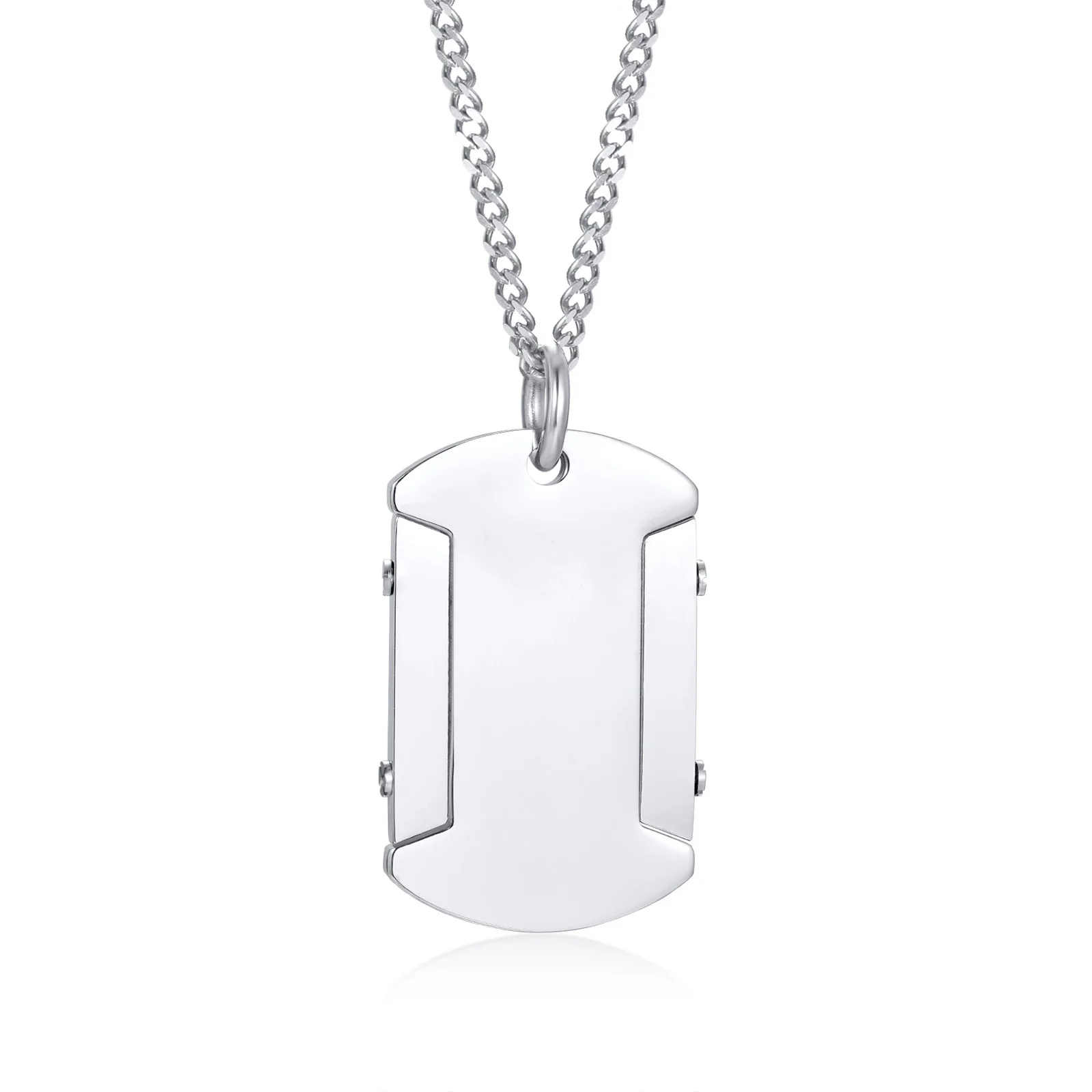 YELLOW CHIMES Stainless Steel Daily Wear Plain Silver Army Dual Dog Tag  Pendant Necklace for Men and Boys Plain Silver Dog Tag Price in India - Buy  YELLOW CHIMES Stainless Steel Daily