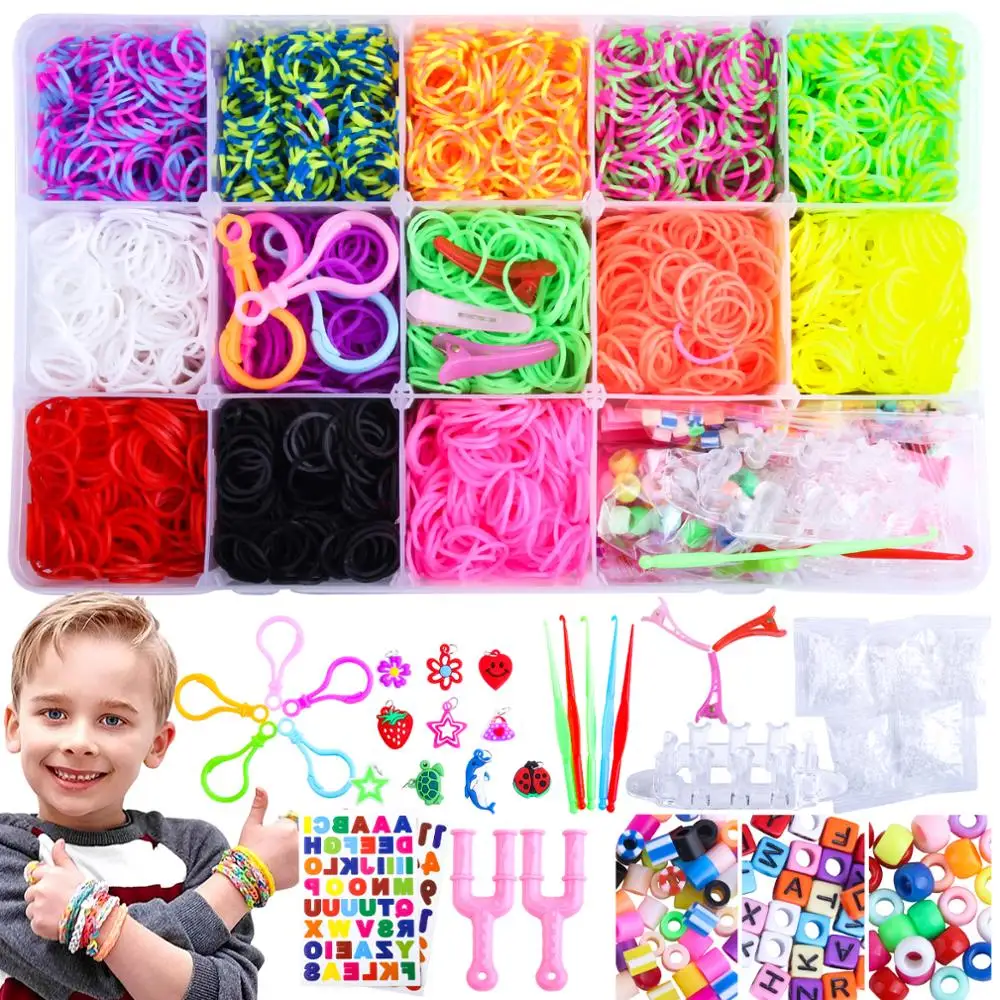 DIY игрушки Loom Bands Набор браслетов резинки для детей набор пополнения тканый