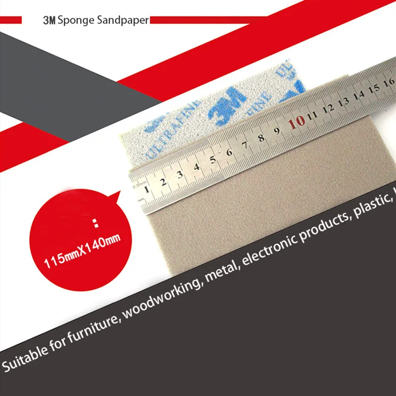 Губчатая наждачная бумага MAXMAN 3 М 600 #800 #1000 # шлифовальная полировка ручная посылка