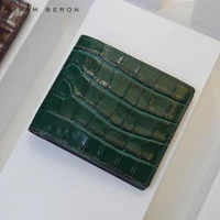 Hiram Beron Custom Name Man Gift Billfold Wallet Luxury Crocodile Pattern Designer Gift for Father Boyfriend Dropship 1