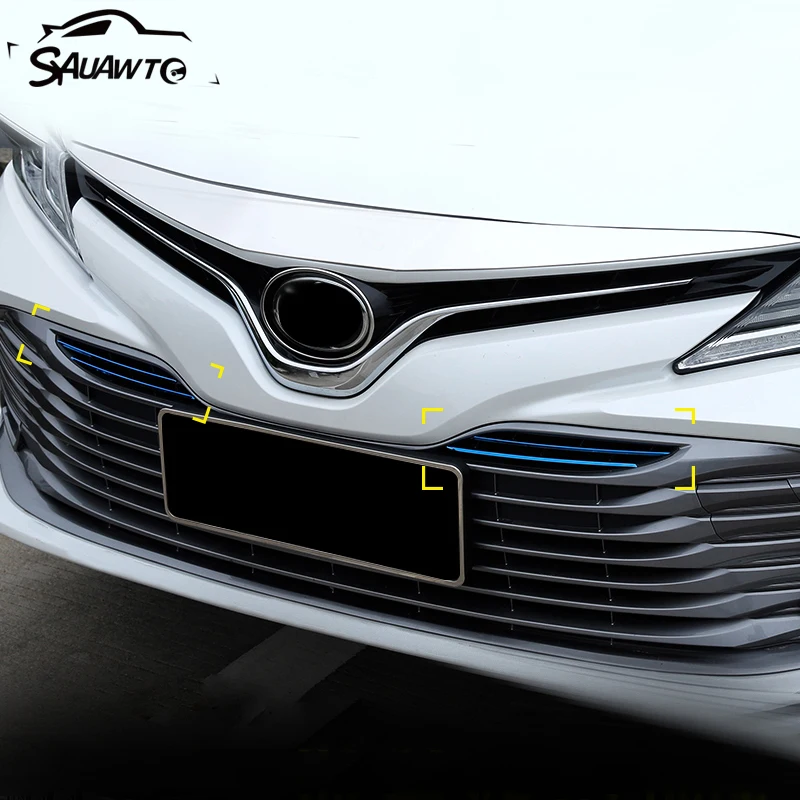 Для Toyota Camry 70 XV70 2018 2019 2020 Нержавеющая сталь Передняя гоночная решетка литьевая