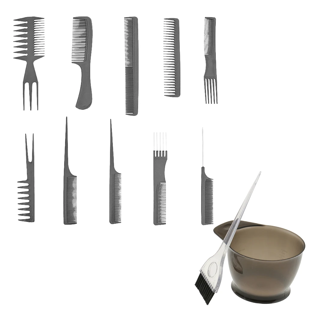 Hair Coloring Dyeing Kit Color Dye Brush Combs Mixing Bowl Tint Tool Bleach