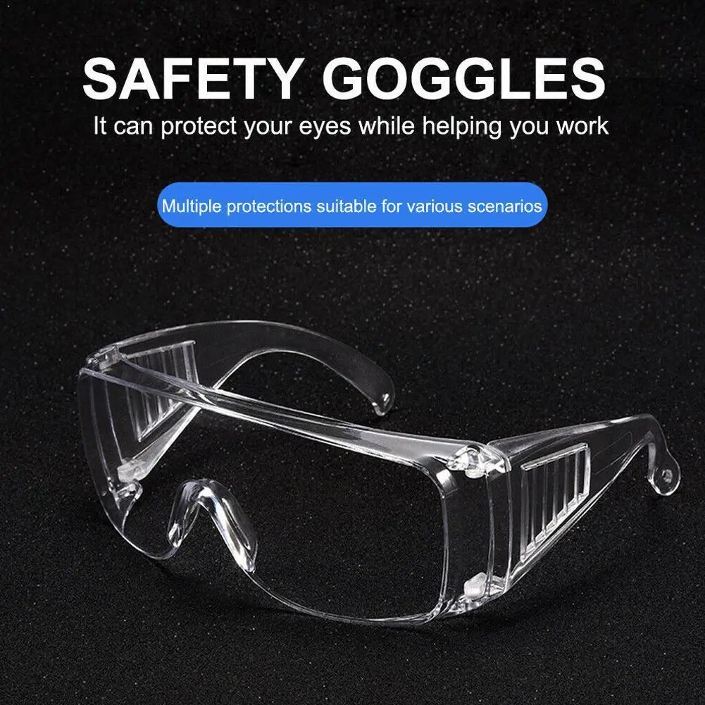 

Transparent Safety Goggles Wind Dust Proof Goggles Impact-Resistant Protective Safety Anti-Splash Glasses Protector For Eye T4C5