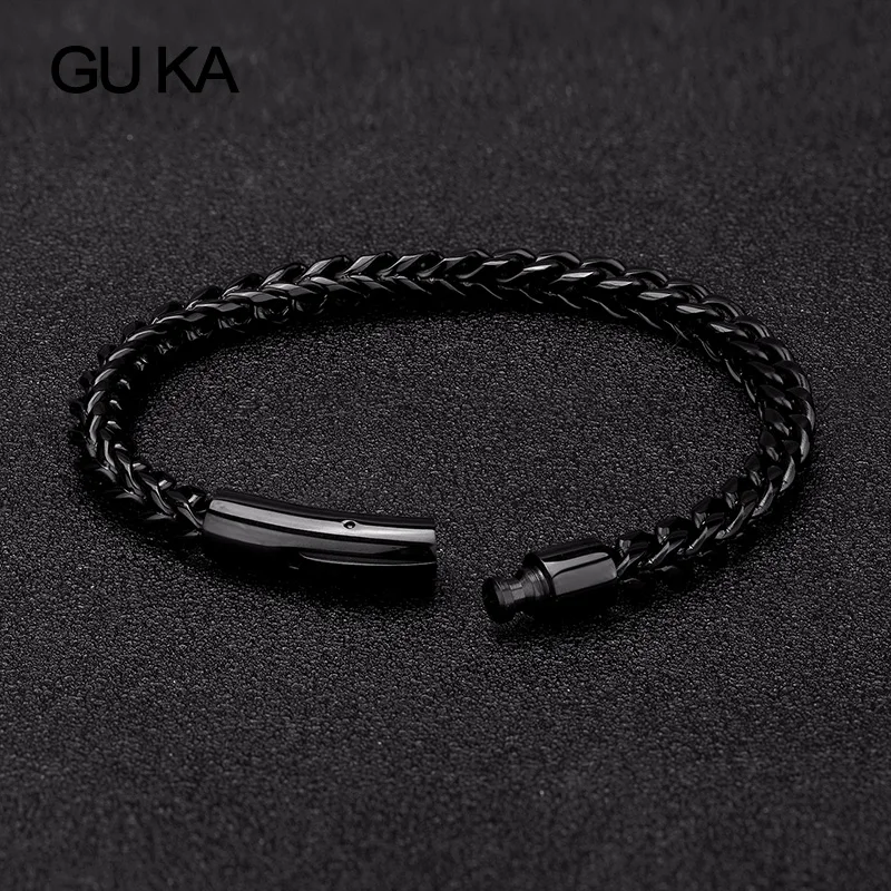 6MM Link Chain Bracelet For Men Stainless Steel Fashion Luxry Man  Accessories Charm Punk Rock Style Biker Jewelry Gift Friends - AliExpress