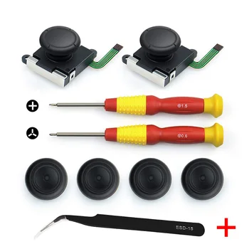 

Joycon Joystick Replacement Analog Thumb Stick for Nintendo Switch Controller Repair Screwdrivers Thumbstick Caps Kit