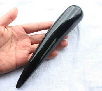 

Good Quality! 14-15CM Large Size 100% Buffalo Horn Dredge The Meridians Massage Sticks Foot Massage Scraping Bar Free Shipping