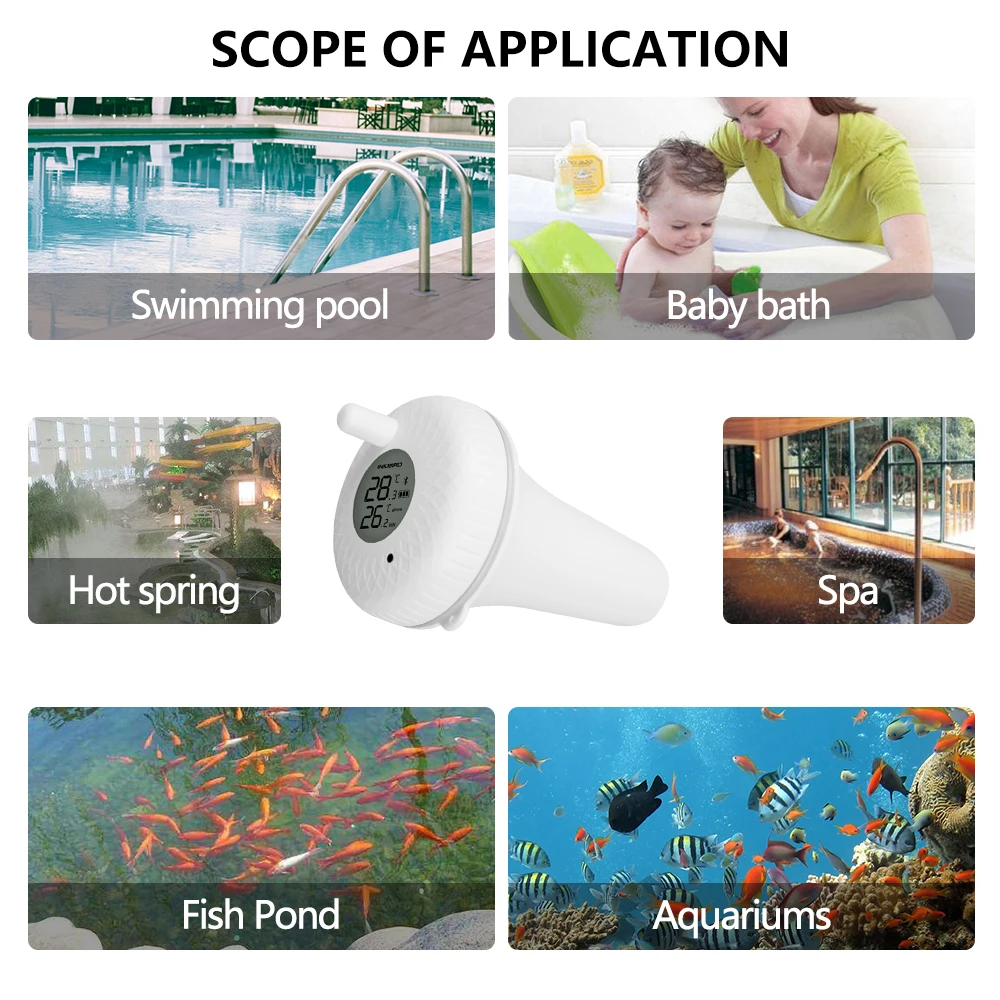 INKBIRD IBSP01B Waterproof Digital Bluetooth Connected Floating Pool