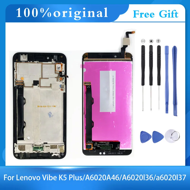 Для Lenovo Vibe K5 Plus A6020A46 A6020l36 a6020l37 ЖК дисплей сенсорный экран дигитайзер в сборе с