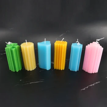 

Home decoration 6 types a set diy candle mold square column kaarsen maken silicone candle making wax melts lz78