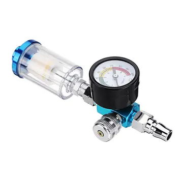 

1/4 Inch Thread Air Oil-water Separator Filter Pneumatic Regulator Painting Kit Adjustable Pressure Range 0-11BAR
