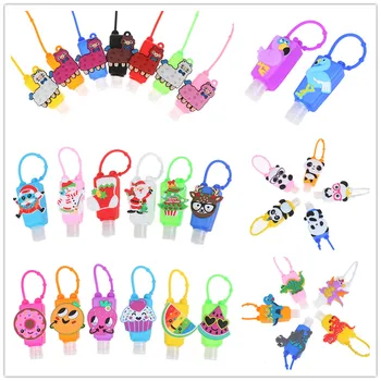 

Silicone cute cartoon Owl/Animals/Santa Claus Mini Hand Sanitizer Disposable Cover Portable Christmas Party Gift for Kids Adults