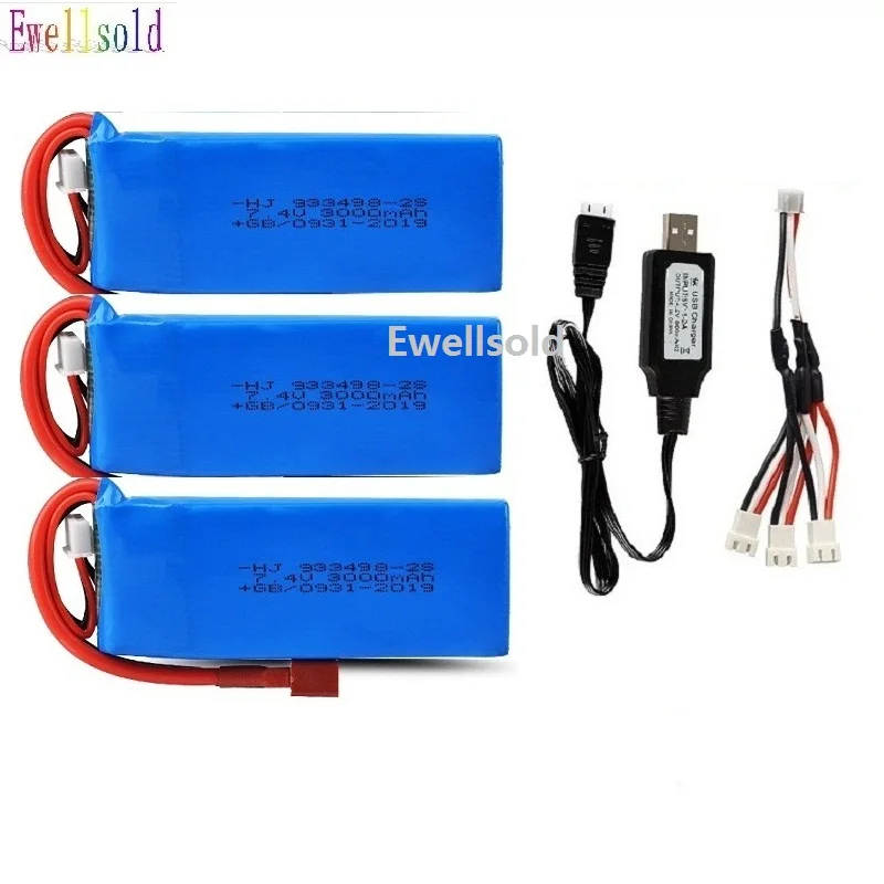 Ewellselling (T plug )Wltoys 144001 124018 124019 R/C запасные части для грузовиков 7 4 В 3000 мАч литий