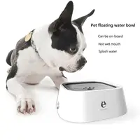 Dog Drinking Water Bowl 1.5L Floating Non-Wetting Mouth Cat Bowl Without Spill Drinking Water Dispenser ABS Plastic Dog Bowl 1