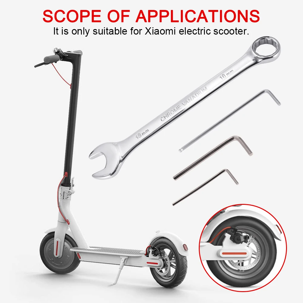 Wheel Tire Replacement Tool Set Dual-use Wrench Inner Hex for Xiaom Ninebot Segway ES1 ES2 ES4 Electric Scooter | Спорт и