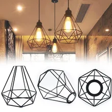Ретро Винтаж свет лампы Крышка Эдисона железная проволока клетка форма абажур крепеж для потолочных светильников домашний декор