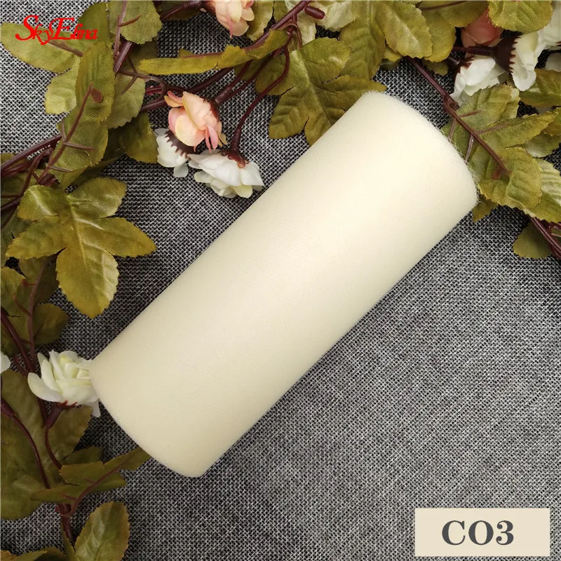 C03 15 см* 22 м Тюль органза рулон ткани украшения дома свадебные украшения сценический фон реквизит декор 5zSH759 - Цвет: C03