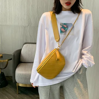 

DikizFly Brand Luxury Handbags 2019 Women Bags Designer Chains Crossbody Bag Fashion Saddle Waist Bag Small Female Shoulder Bags